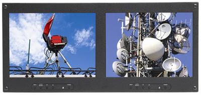 10.4" Dual Rackmount LCD Monitor with VGA, DVI-D and Composite Video RCA and S-Video Interface