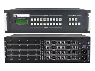 32x16 Cat5e/6 HDMI Matrix Switch with HDBaseT over Single Cat5e/6 STP cable and TCP/IP Control includes 16 HDBaseT Receivers