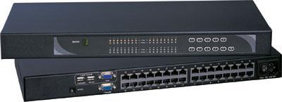 U-1602 Cyberview Cat5 KVM Switch 1U Rackmount 16 Ports (1 x Local; 1 x Cat5/6 Remote)