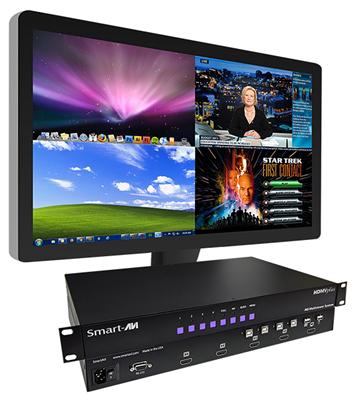 SM-HDMV-PLUS SmartAVI Quad Screen HDMI Real Time Multiviewer and PIP KVM Switch