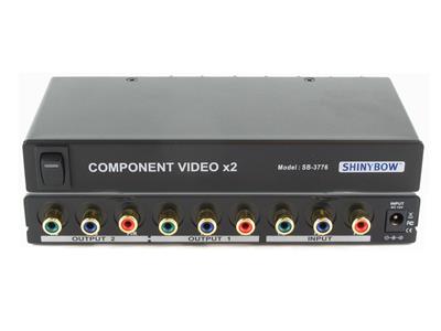 Component Splitter Distribution Amplifier RCA Connectors, 2 Ports