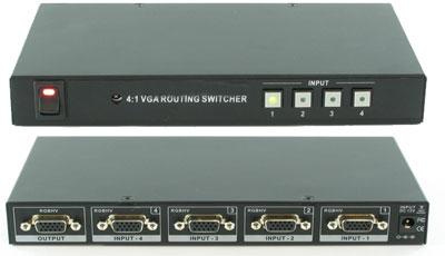 Shinybow SB-4106 4x1 VGA/HDTV Selector Switch w/IR Control No Audio