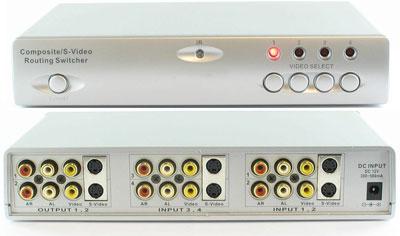 Shinybow SB-5430 4x2 S-video + Audio/Video Switcher w/IR Remote