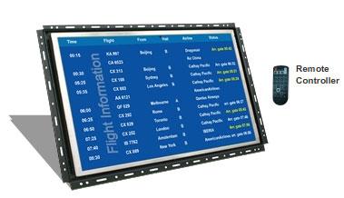 26" WideScreen Industrial LCD Display with VGA/HDMI/S-VIDEO/BNC and Open Frame Panel