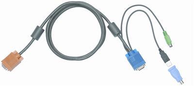 KVM Switch Combo USB and PS2 Cable 10ft