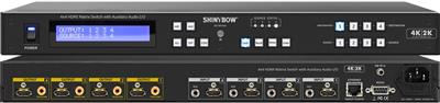 Shinybow SB-5645AK 4x4 HDMI Matrix Switch with Auxiliary Audio I/O
