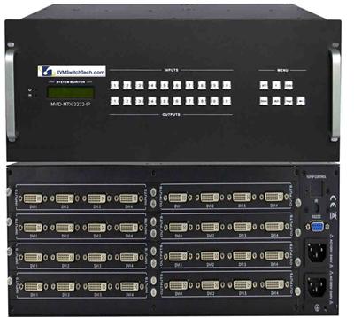 16x8 DVI Video Matrix Switch with RS232, IR and TCP/IP Control