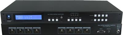 4x4 HDMI Matrix Switch with 3D full EDID Managment Learning RS232 and Infra Red Remote 1U Rackmount