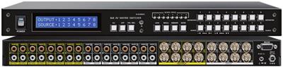 Shinybow SB-5548BNC 8x8 Composite Video Matrix Routing Switcher w/ Stereo Audio (BNC) w/ 8-Zone Volume Control