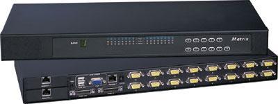 M-802 Cyberview Matrix KVM Switch 1U Rackmount 2X8 (1 x Local and 1 x Cat5/6 Remote User)
