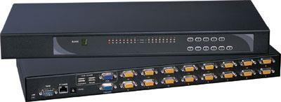 IP-1602 Cyberview Austin Hughes 16 Port combo KVM over IP Switch