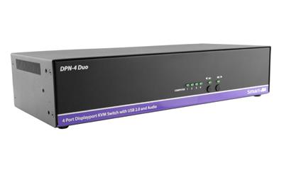 DPN-4Duo 4 Port Dual Head DisplayPort KVM Switch with USB 2.0 Keyboard and Mouse Function