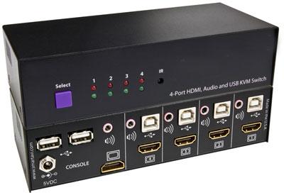 HKM-04S SmartAVI 4 Port HDMI KVM Switch with Audio