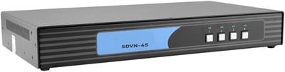 4-Port Single-head Secure DVI-I KVM Switch with KB/Mouse USB Emulation