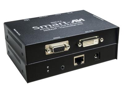 SmartAVI SDX-S HDBaseT DVI Extender with RS232 and Infra Red control up to 330ft over a single Cat5e/Cat6 Cable