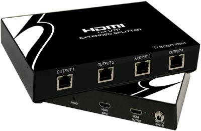 4 Port UTP HDMI Splitter Extender Transmitter
