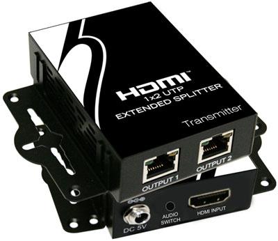 2 Port UTP HDMI Splitter Extender Transmitter