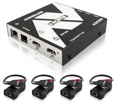 AdderLink ALDV104K-IEC Digital AV HDMI 1 to 4 Distribution Kit IEC