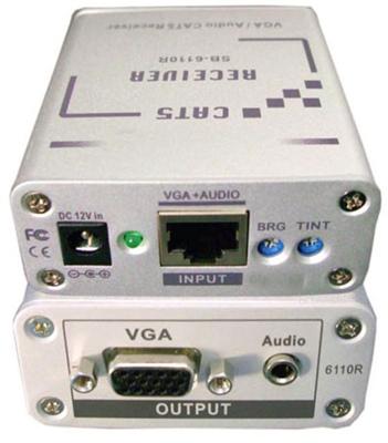 Shinybow SB-6110R CAT5/6 - VGA RGBHV HDTV - Stereo Audio Receiver