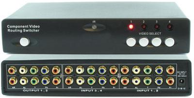 Shinybow SB-5460 4x2 Component Video/Audio Switcher + IR